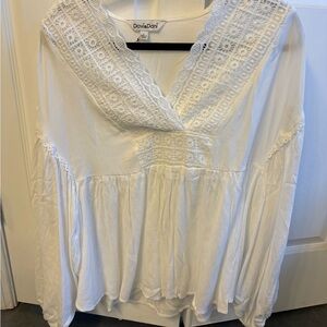 Davi & Dani Cream Lace Blouse